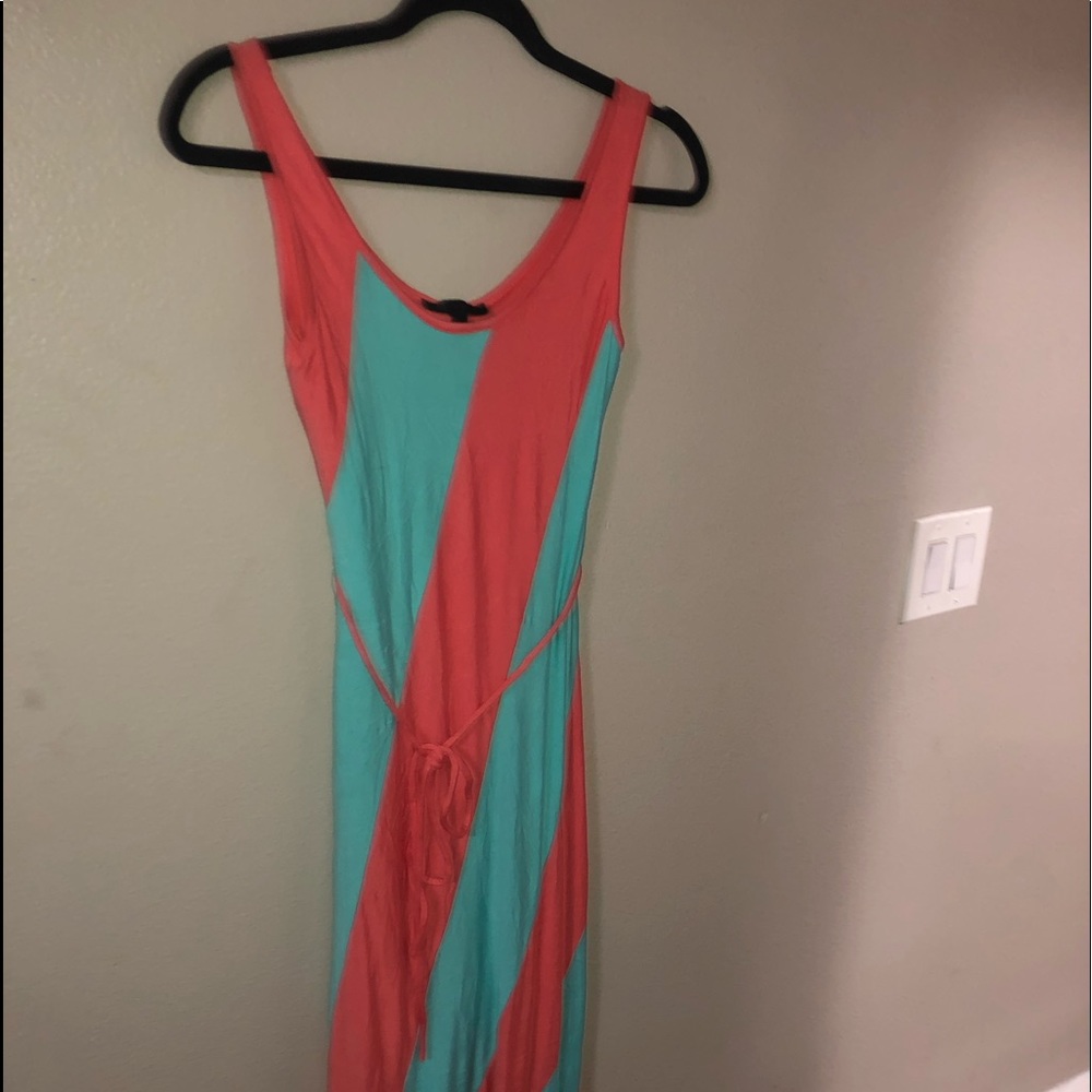 Blue/peachy long Dress